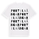 White t-shirt med Portila ängar ordlek t-shirt