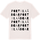 Vintage White t-shirt med Portila ängar ordlek t-shirt