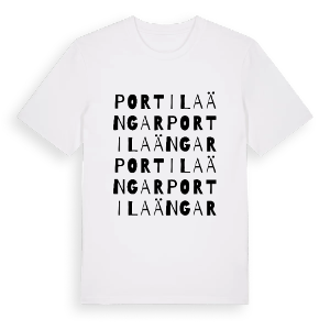 Portila ängar ordlek t-shirt – ekologisk bomull t-shirt från PinShirt