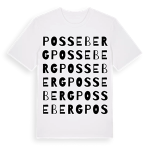 Posseberg ordlek t-shirt – ekologisk bomull t-shirt från PinShirt