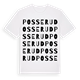 White t-shirt med Posserud ordlek t-shirt