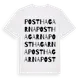 White t-shirt med Posthagarna ordlek t-shirt