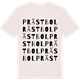 Vintage White t-shirt med Prästbol ordlek t-shirt