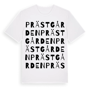 Prästgården ordlek t-shirt – ekologisk bomull t-shirt från PinShirt