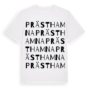 Prästhamna ordlek t-shirt – ekologisk bomull t-shirt från Pinshirt