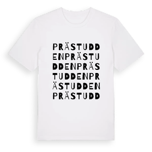 Prästudden ordlek t-shirt – ekologisk bomull t-shirt från PinShirt