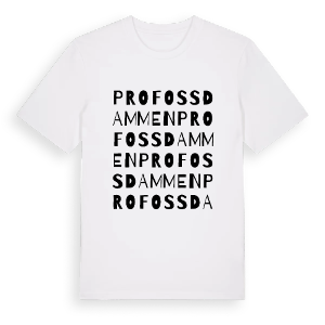 Profossdammen ordlek t-shirt – ekologisk bomull t-shirt från PinShirt