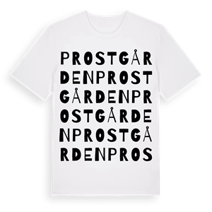 Prostgården ordlek t-shirt – ekologisk bomull t-shirt från Pinshirt