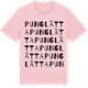Pink Cotton t-shirt med Punglätta ordlek t-shirt