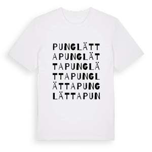 Punglätta ordlek t-shirt – ekologisk bomull t-shirt från PinShirt