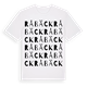 White t-shirt med Råbäck ordlek t-shirt