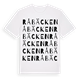 White t-shirt med Råbäcken ordlek t-shirt