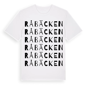 Råbäcken ordlek t-shirt – ekologisk bomull t-shirt från PinShirt