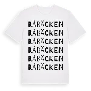 Råbäcken ordlek t-shirt – ekologisk bomull t-shirt från Pinshirt