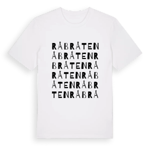 Råbråten ordlek t-shirt – ekologisk bomull t-shirt från PinShirt