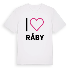 Jag älskar Råby t-shirt stort tryck – ekologisk bomull t-shirt från PinShirt
