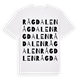 White t-shirt med Rågdalen ordlek t-shirt