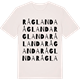 Vintage White t-shirt med Råglanda ordlek t-shirt