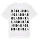 White t-shirt med Råglanda ordlek t-shirt