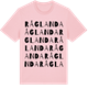 Pink Cotton t-shirt med Råglanda ordlek t-shirt