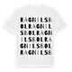 White t-shirt med Ragnilsbol ordlek t-shirt