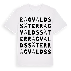 Ragvaldssäter ordlek t-shirt – ekologisk bomull t-shirt från PinShirt