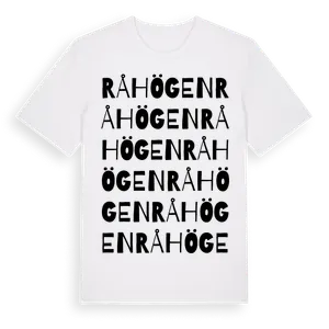 Råhögen ordlek t-shirt – ekologisk bomull t-shirt från Pinshirt