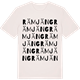 Vintage White t-shirt med Rämjäng ordlek t-shirt