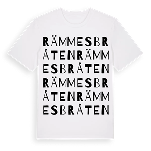 Rämmesbråten ordlek t-shirt – ekologisk bomull t-shirt från PinShirt