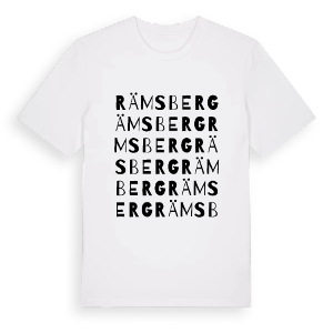 Rämsberg ordlek t-shirt – ekologisk bomull t-shirt från PinShirt