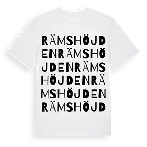 Rämshöjden ordlek t-shirt – ekologisk bomull t-shirt från PinShirt