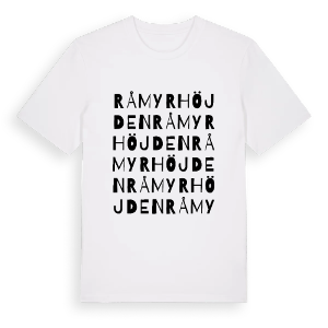 Råmyrhöjden ordlek t-shirt – ekologisk bomull t-shirt från PinShirt