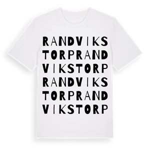 Randvikstorp ordlek t-shirt – ekologisk bomull t-shirt från Pinshirt