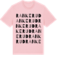 Pink Cotton t-shirt med Rankerud ordlek t-shirt
