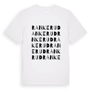 Rankerud ordlek t-shirt – ekologisk bomull t-shirt från PinShirt