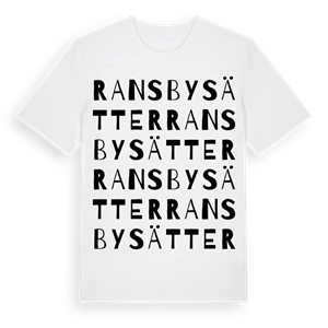 Ransbysätter ordlek t-shirt – ekologisk bomull t-shirt från PinShirt