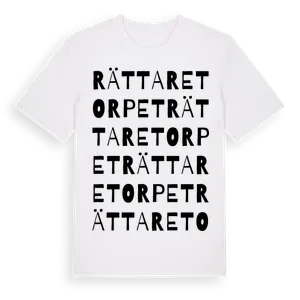 Rättaretorpet ordlek t-shirt – ekologisk bomull t-shirt från Pinshirt