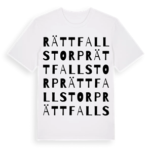 Rättfallstorp ordlek t-shirt – ekologisk bomull t-shirt från PinShirt