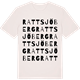 Vintage White t-shirt med Rattsjöberg ordlek t-shirt