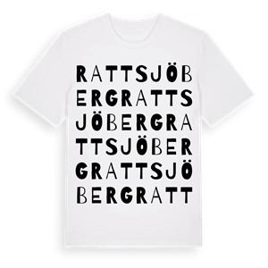 Rattsjöberg ordlek t-shirt – ekologisk bomull t-shirt från PinShirt