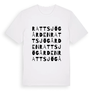 Rattsjögården ordlek t-shirt – ekologisk bomull t-shirt från PinShirt