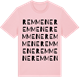 Pink Cotton t-shirt med Remmene ordlek t-shirt