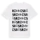 White t-shirt med Remmesnäs ordlek t-shirt