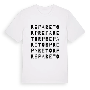 Reparetorp ordlek t-shirt – ekologisk bomull t-shirt från PinShirt