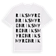 White t-shirt med Riksmyren ordlek t-shirt