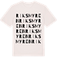 Vintage White t-shirt med Riksmyren ordlek t-shirt