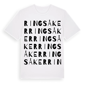 Ringsåker ordlek t-shirt – ekologisk bomull t-shirt från PinShirt