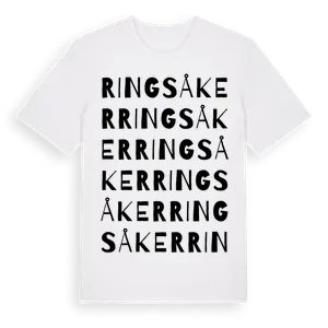 Ringsåker ordlek t-shirt – ekologisk bomull t-shirt från Pinshirt