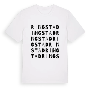 Ringstad ordlek t-shirt – ekologisk bomull t-shirt från PinShirt