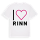 White t-shirt med Jag älskar Rinn t-shirt stort tryck